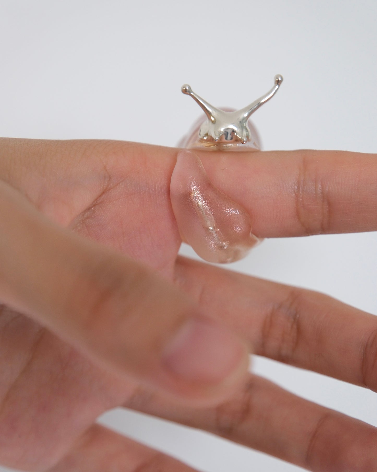 Silver spine snail ring * Soft Mist Special
