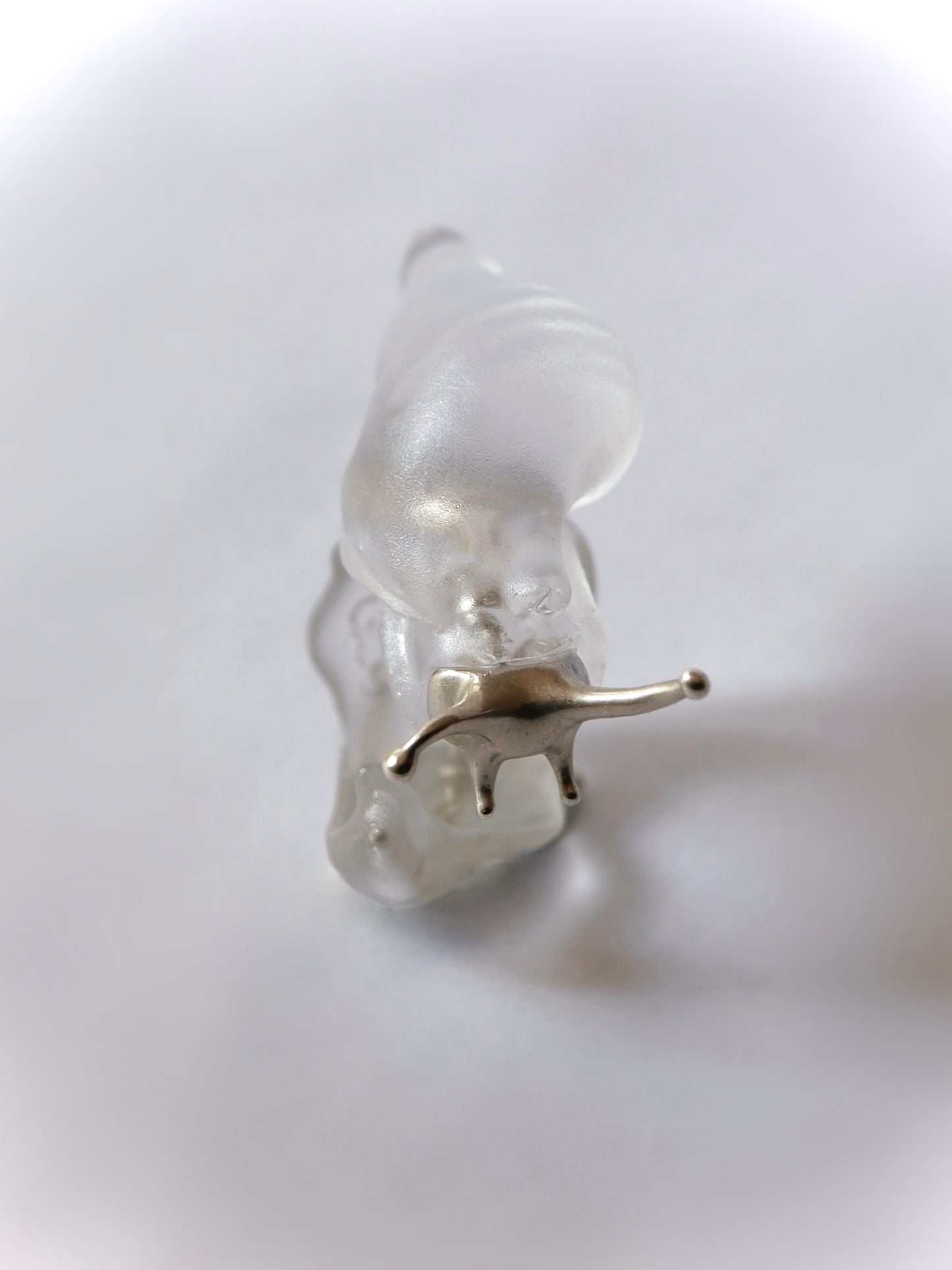 Silver spine snail ring