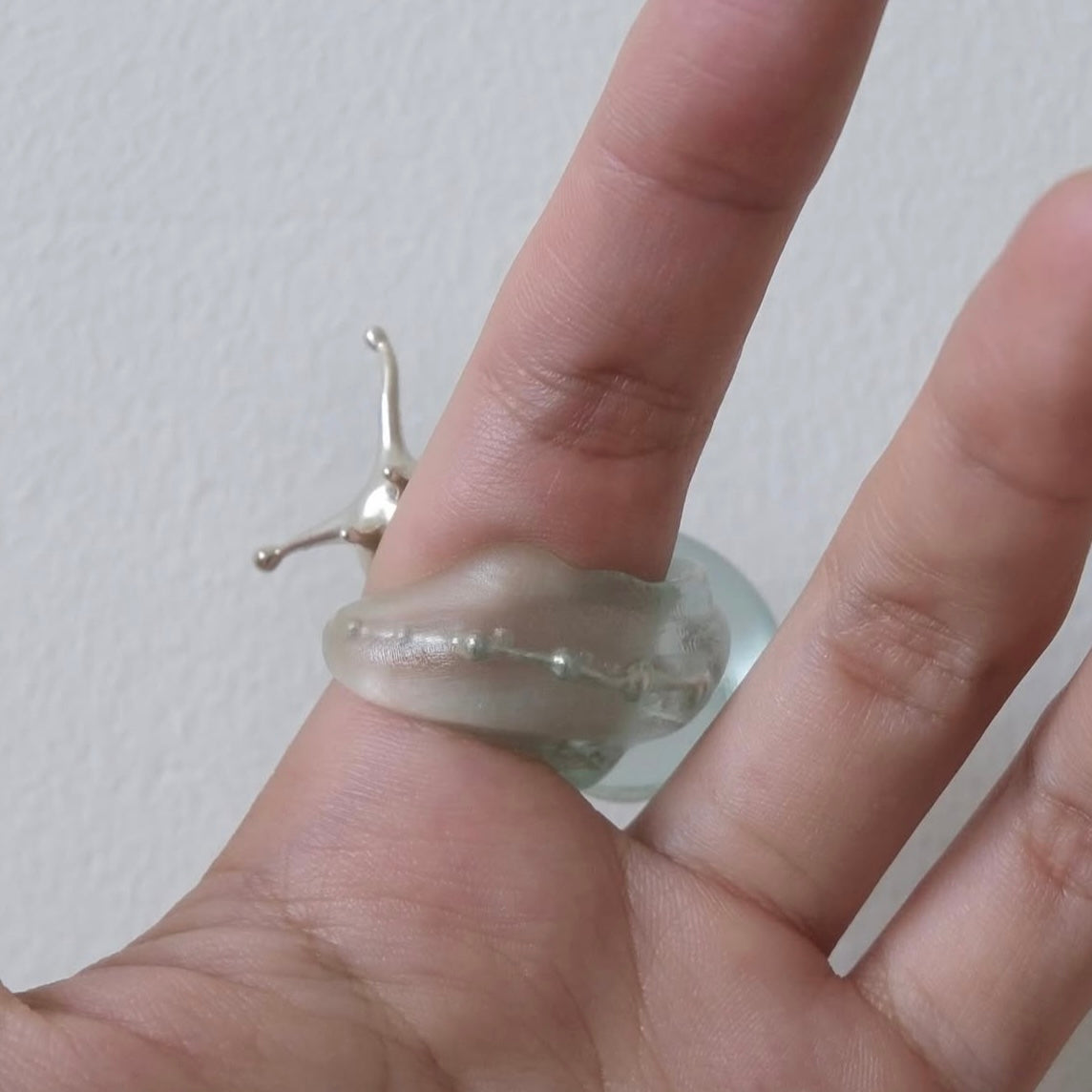 Silver spine snail ring * Special edition *