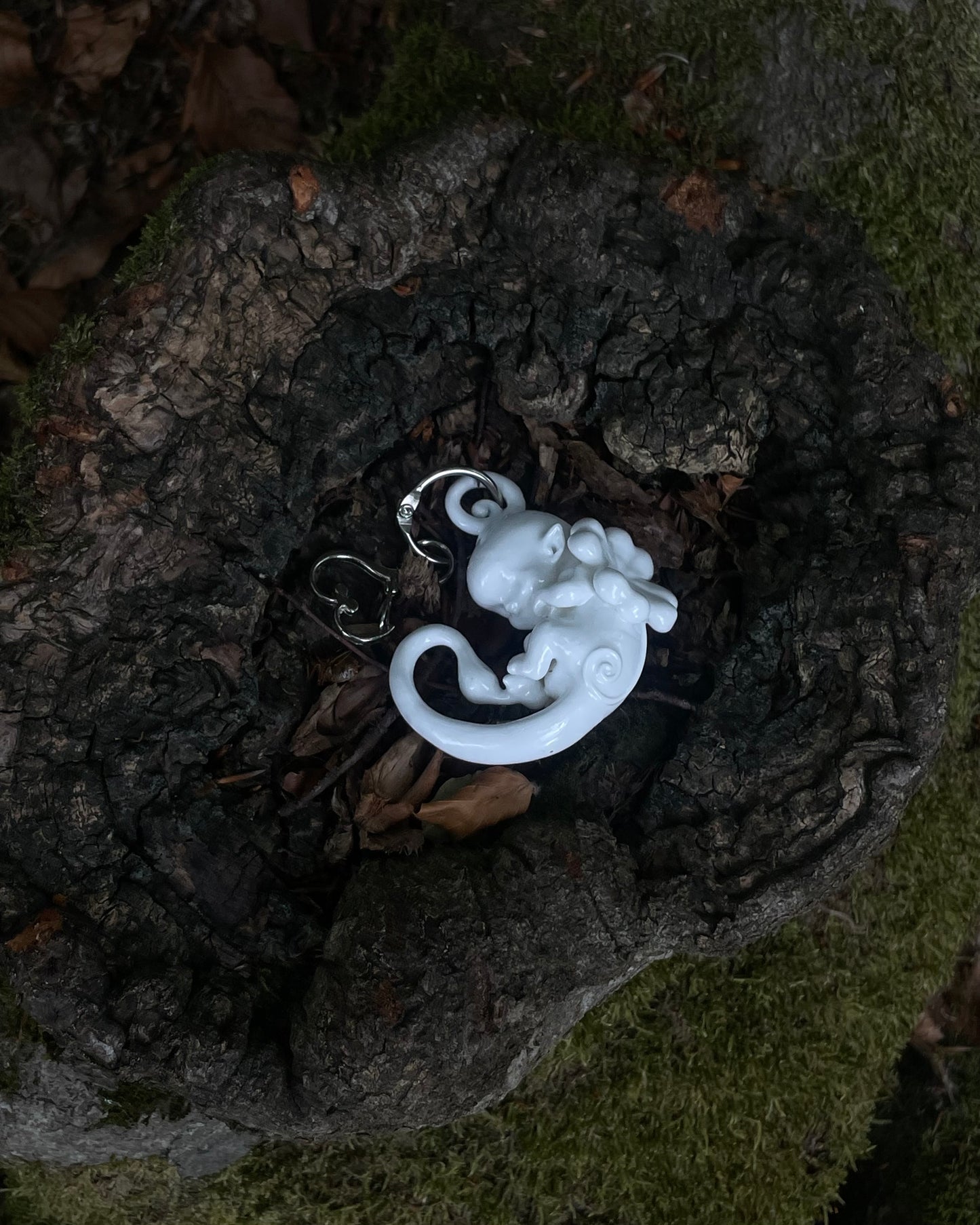 Porcelain Clover Embryo • Keychain/ Bagcharm