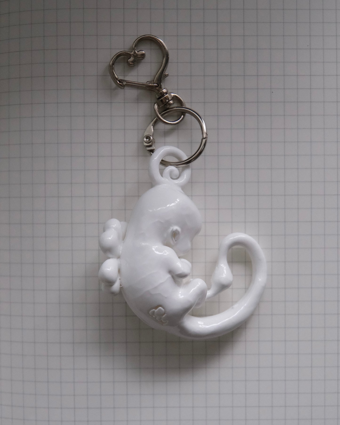Porcelain Clover Embryo • Keychain/ Bagcharm
