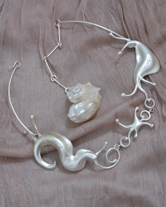 Snail Necklace - Softly yet keenly; Sensing, Loving