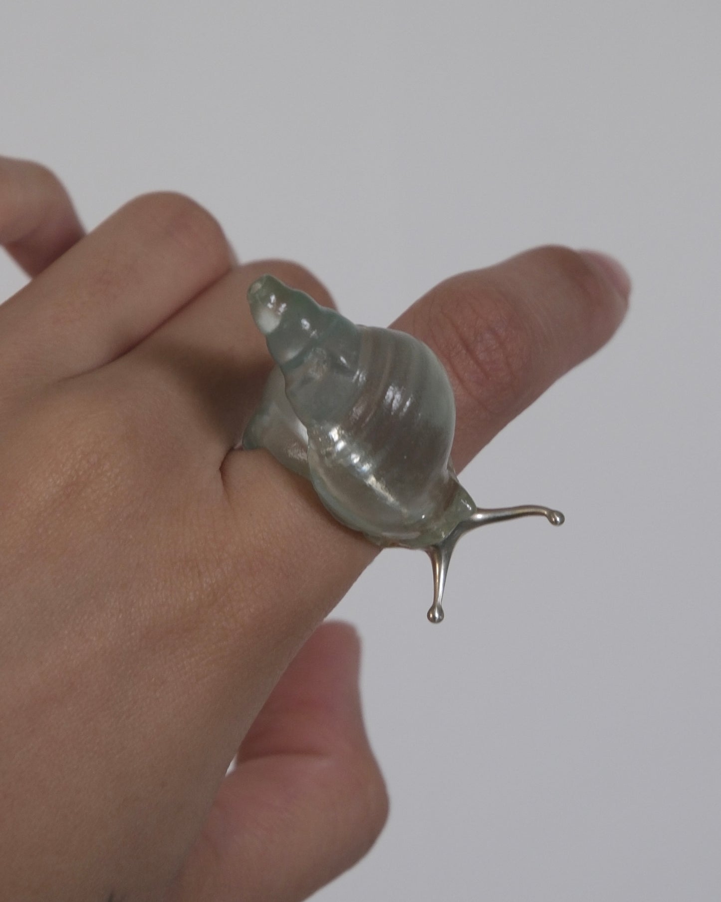 Silver spine snail ring * Special edition *