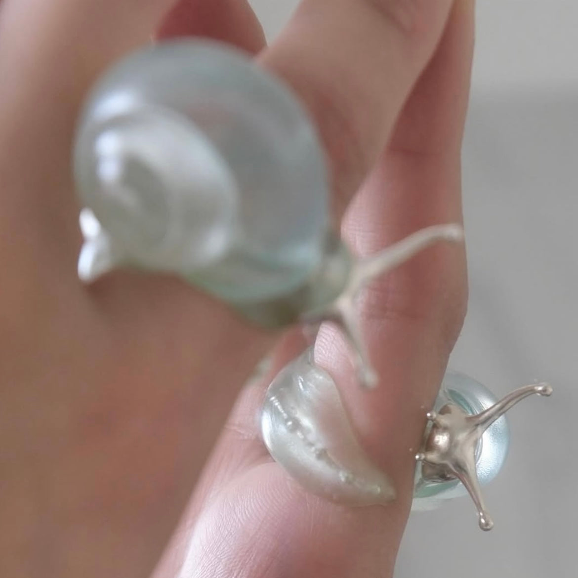 Silver spine snail ring * Special edition *