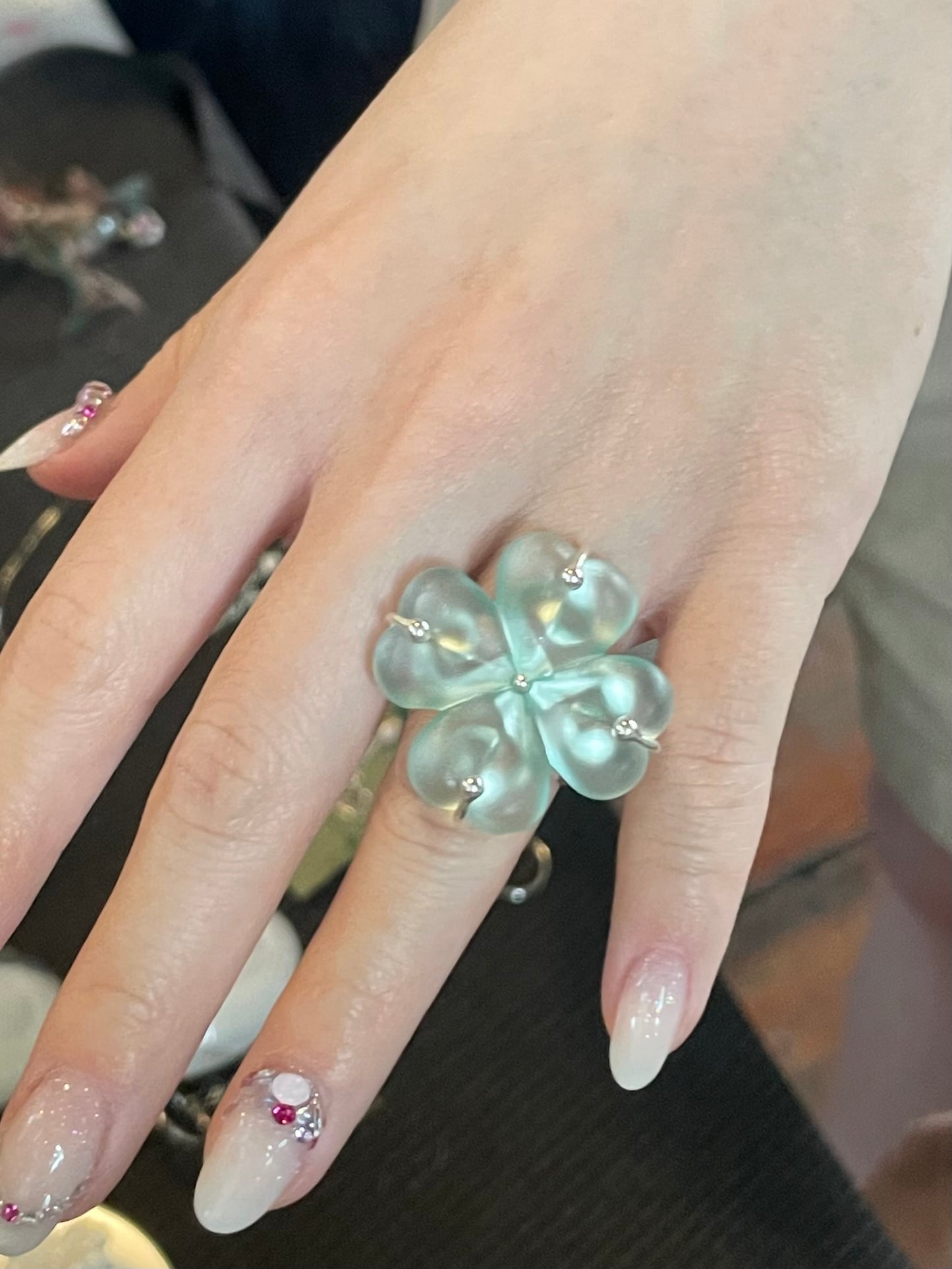Clover Spiral Ring