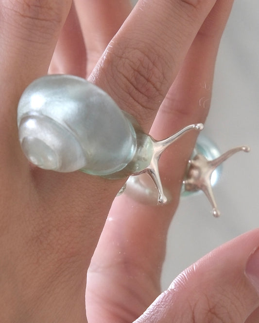 Silver spine snail ring * Special edition *