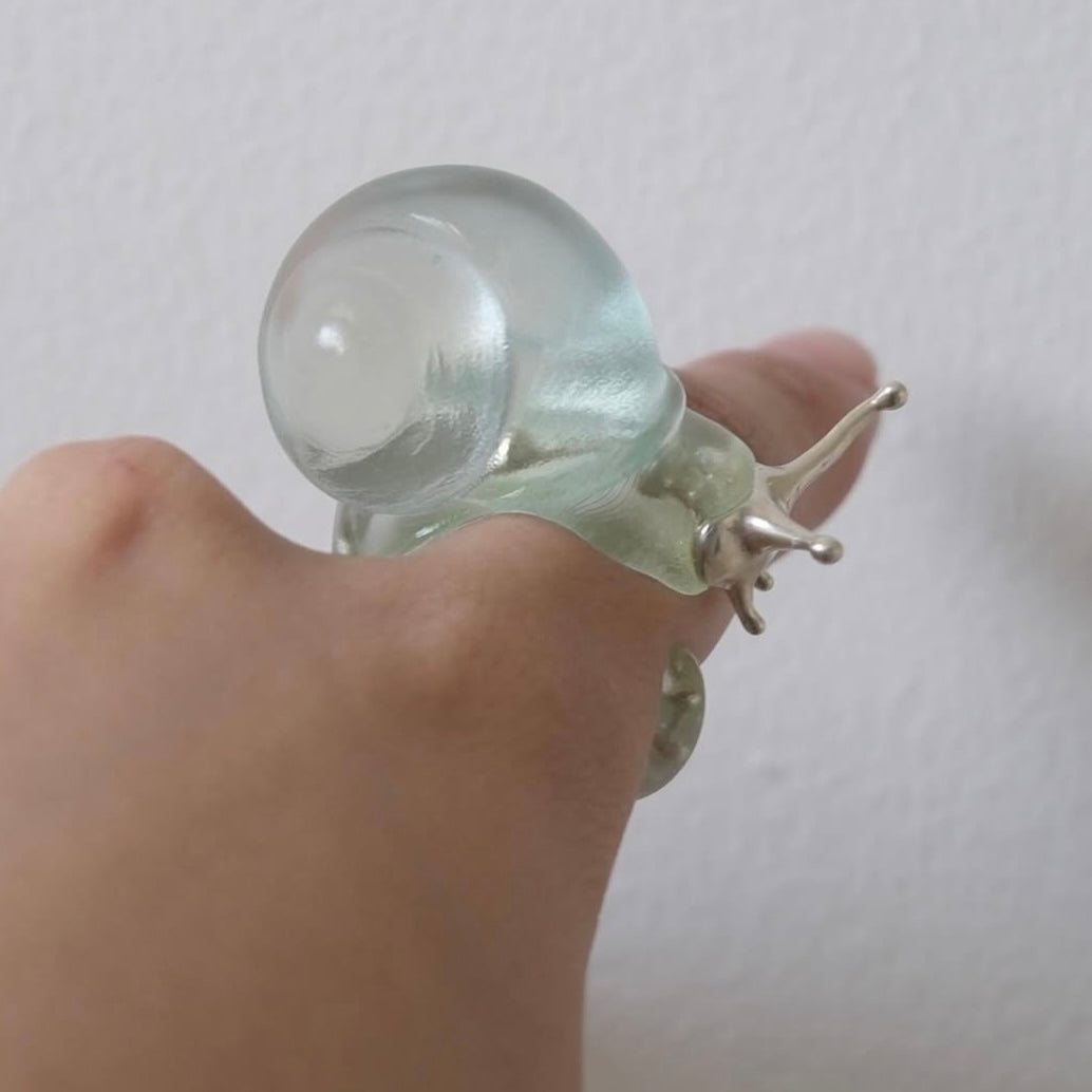 Silver spine snail ring * Special edition *