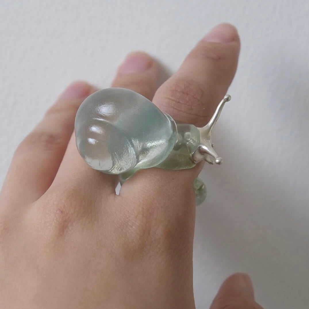 Silver spine snail ring * Special edition *