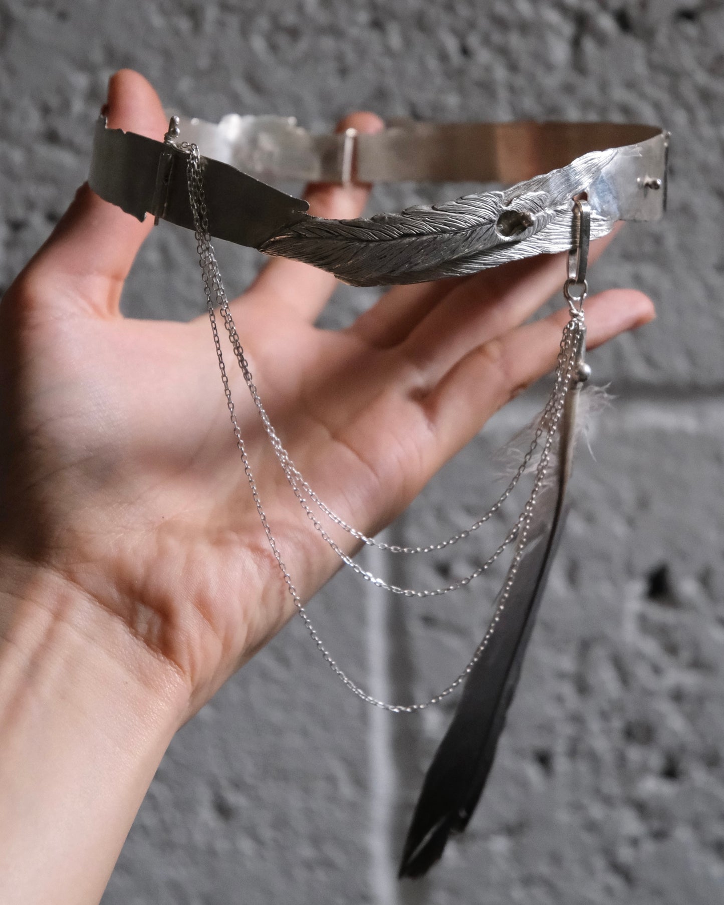 Feather Chained Choker
