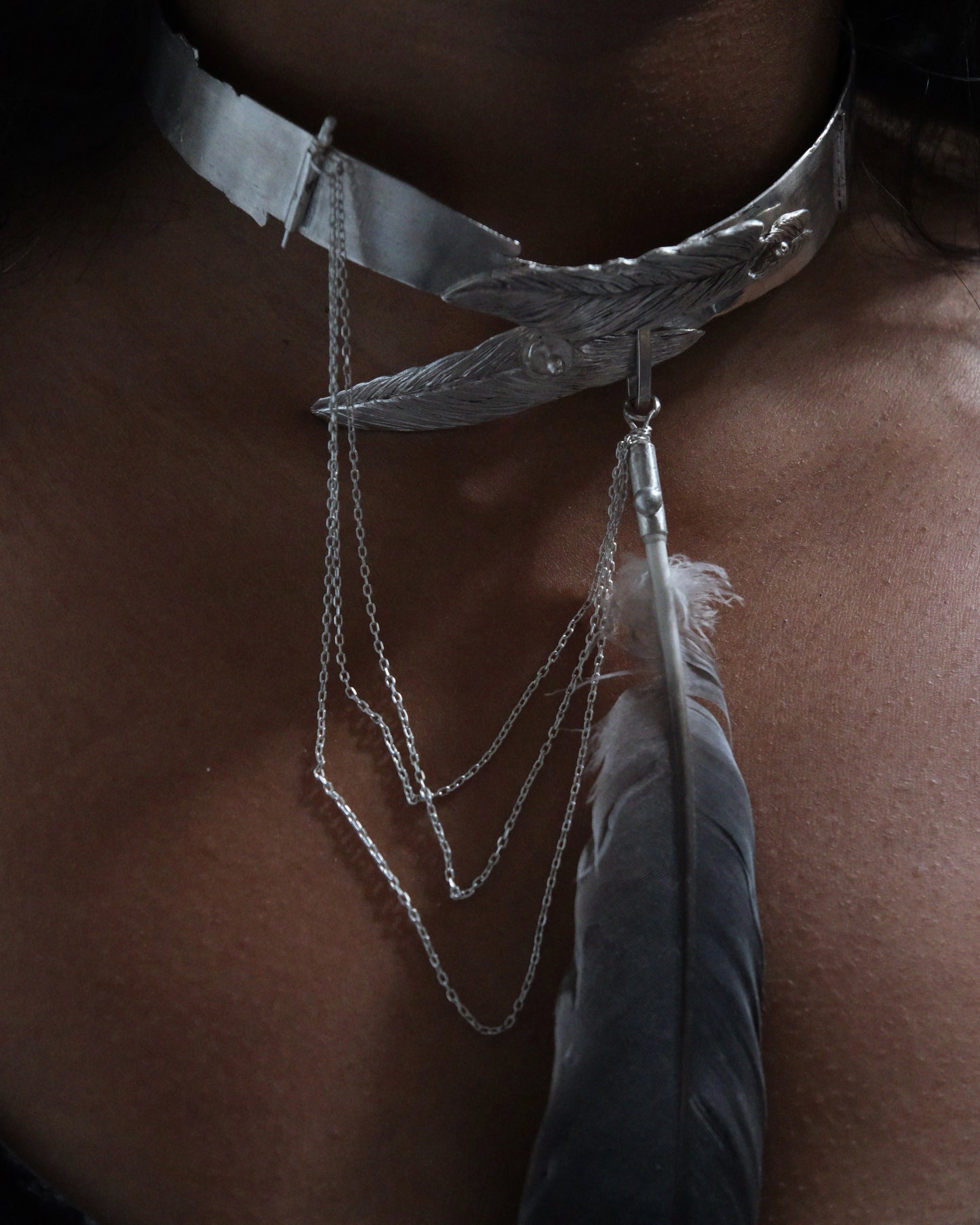 Feather Chained Choker