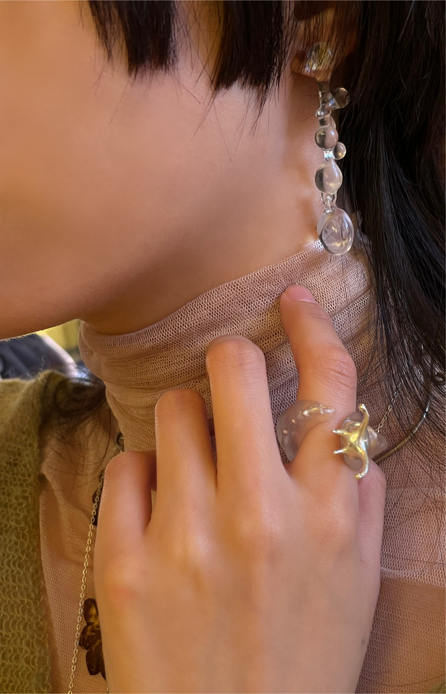 Dew collection Dropping Earring Single