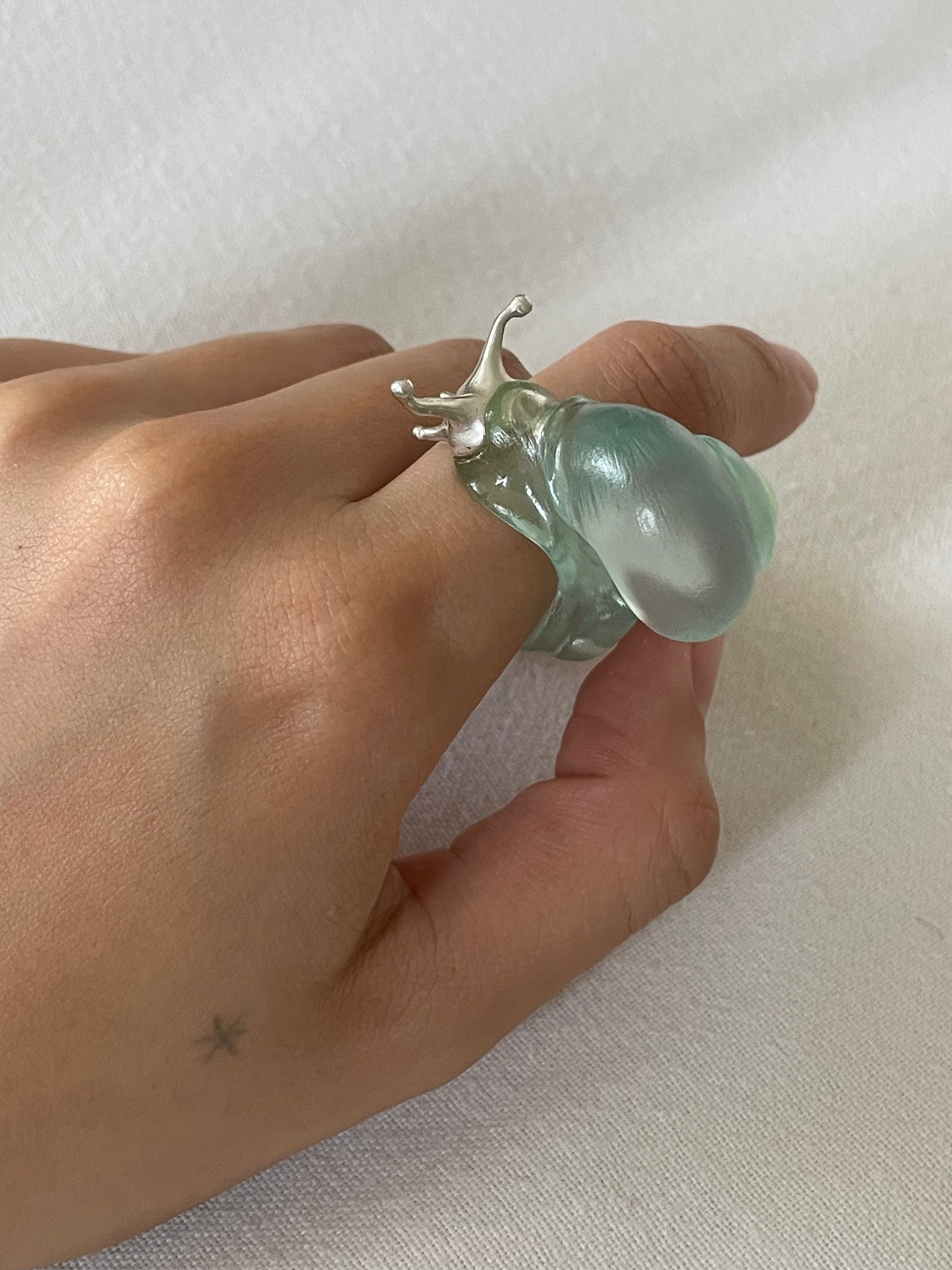 Silver spine snail ring * Special edition *
