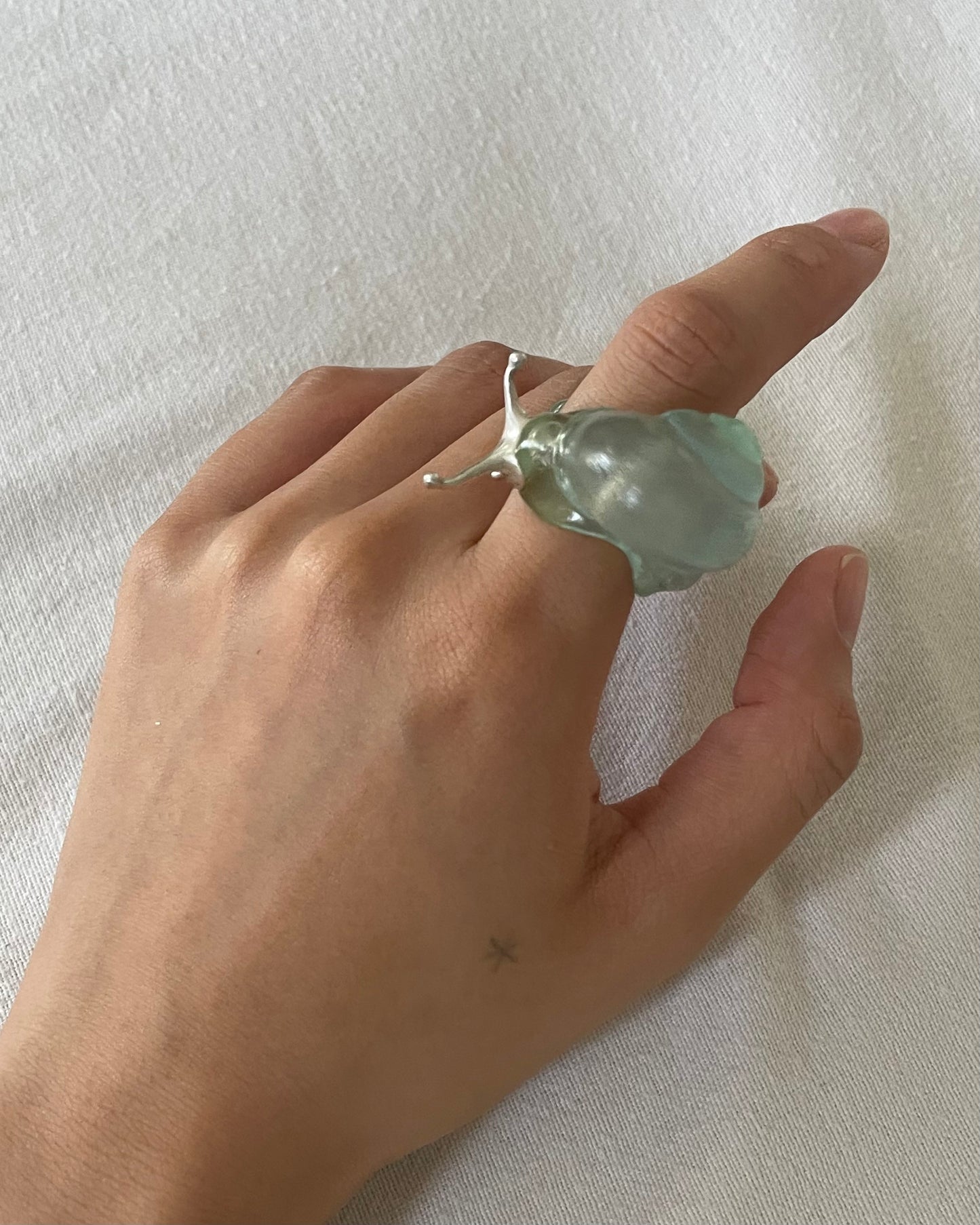 Silver spine snail ring * Special edition *