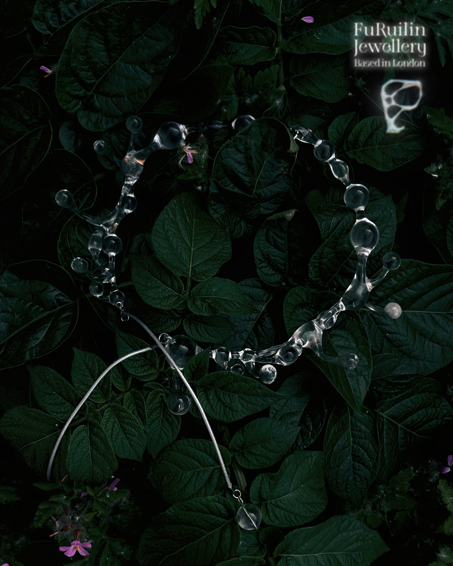 Dew collection clear 3D printed Choker