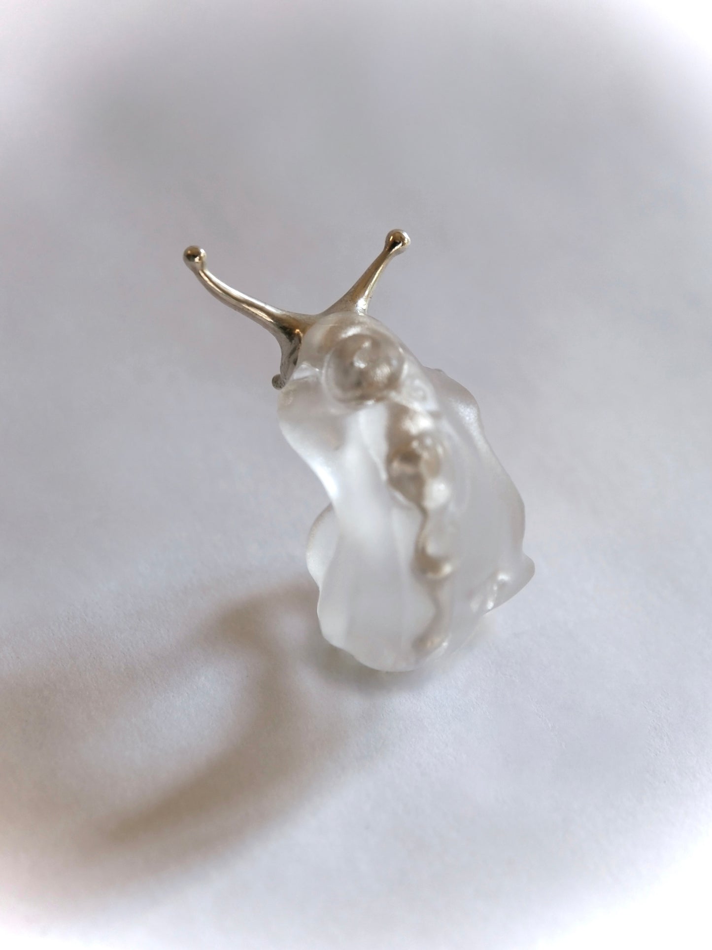 Silver spine snail ring Shell-less edition