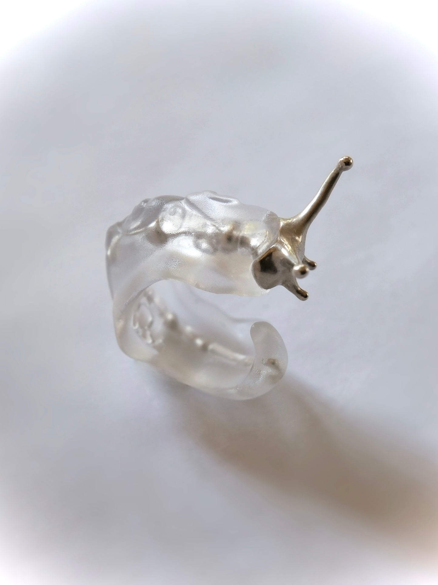 Silver spine snail ring Shell-less edition